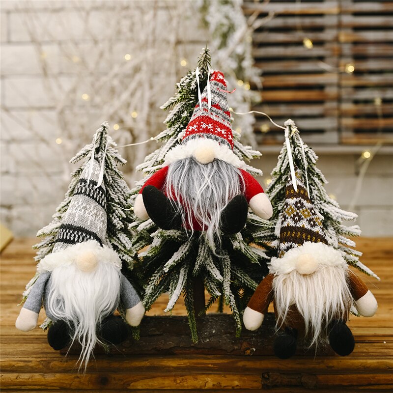 Christmas Gift Santa Claus Christmas Ornaments Faceless Doll Favor Party Decoration for Home Merry New Year Xmas Ornament Navidad new year 2022