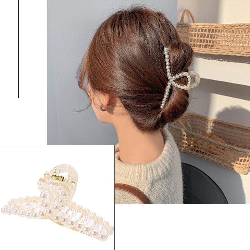 2021 New Women Elegant Gold Hollow Geometric Metal Hair Claw Vintage Hair Clips Headband Hairpin Hair Crab Hair Accessories