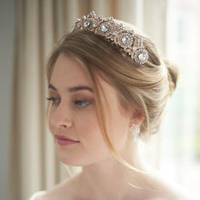 Load image into Gallery viewer, Wedding Crown Bridal Headdress Baroque Crystal Rhinestones Headdress and Crown Bridal Party Crown Tiara Wedding Hair Accessories