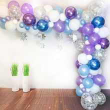 Load image into Gallery viewer, Princess Snowflake Balloon Garland Arch Kit frozen Birthday Party Ice Snow Ballon Baby Shower Wedding Christmas Party Decor