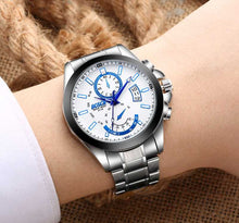 Load image into Gallery viewer, Christmas Gift Luxury Brand BOSCK Casual Business Watch Men Stainless Steel Water Resistant Quartz Clock Auto Day Date Watches Montre Homme