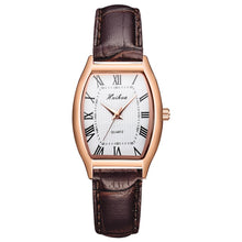 Load image into Gallery viewer, Christmas Gift Casual Women&#39;s Watches Bracelet Leather Strap Oval Quartz Ladies Watch Women Clock Wrist Watch Relogio Feminino Brown Clock