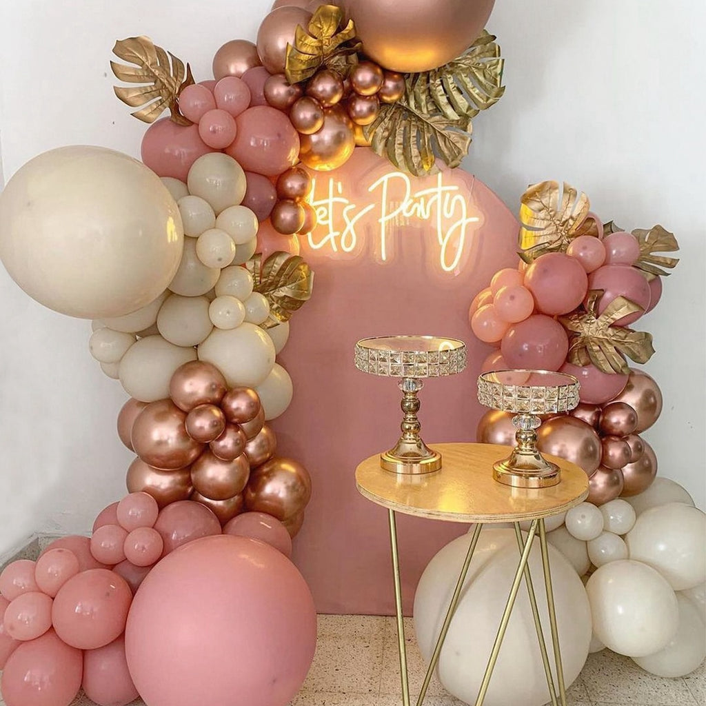 Skhek  Macaron Pink Balloon Garland Arch Kit Wedding Birthday Party Decoration Kids Globos Rose Gold Confetti Latex Ballon Baby Shower