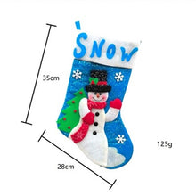 Load image into Gallery viewer, Christmas Gift Christmas Stocking Gift Candy Bag LED Light Snowman Christmas Socks Xmas Tree Ornaments Fireplace Hanging Christmas Decoration
