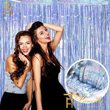 Load image into Gallery viewer, Birthday Party Backdrop Wedding Decoration Shimmer Curtains Glitter Fringe Tinsel Foil Curtain Adult Kids Photo Booth Rain Drape