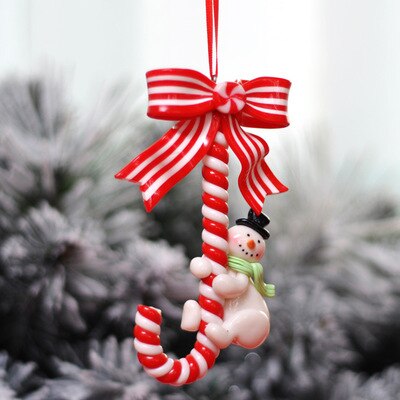 Christmas Gift Christmas Tree Decoration Santa Claus Snowman Candy Cane Doll Small Pendant New Year 2022 Home Decor Hanging Christmas Ornaments