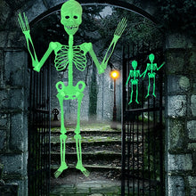Load image into Gallery viewer, SKHEK Luminous Halloween Skeleton Lighted Up Ghost Halloween Outdoor Yard Door Decor Hang Human Body Skeleton Decorations