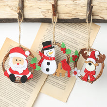 Load image into Gallery viewer, Christmas Decorations Non-woven Rattan Ring Pendant Home Decoration Door and Window Pendant Santa Snowman Garland Cheap