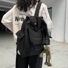 Load image into Gallery viewer, Skhek Back to school supplies New Solid Color Women&#39;s Waterproof Nylon Backpack Simple School Bag For Teenage Girl Shoulder Travel Bag School Backpack