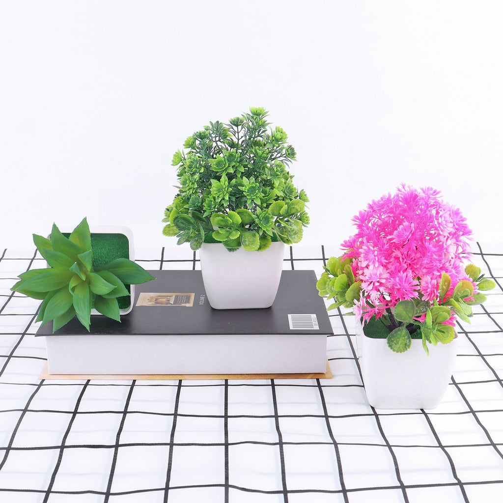 Mini Artificial Aloe Plants Bonsai Small Simulated Tree Pot Plants Fake Flowers Office Table Potted Ornaments Home Garden Decor