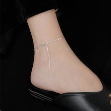 Load image into Gallery viewer, New 925 Sterling Silver Snake Chain Bow Knot Simple Creative Necklace  Women&#39;s Necklace Fine Jewelry Clavicle Chain Party Gift