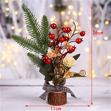 Load image into Gallery viewer, Christmas Gift Artificial Flower Leaf Decoration Gift Crafts Small Artificial Plant Desktop Home Decor Festival Party 2022 Christmas Ornaments