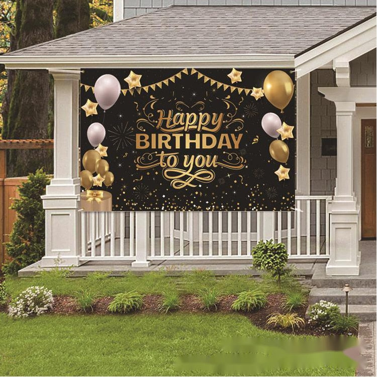 New Happy Birthday Banner Cloth Photography Background Cloth To Increase The Atmosphere Of The Birthday Party  Decoration