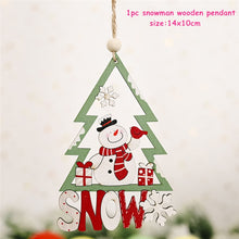 Load image into Gallery viewer, Christmas Gift 2022 Merry Christmas Wooden Pendants Navidad Xmas Tree Ornaments Wood Craft Kids Gifts Christmas Decorations for Home New Year