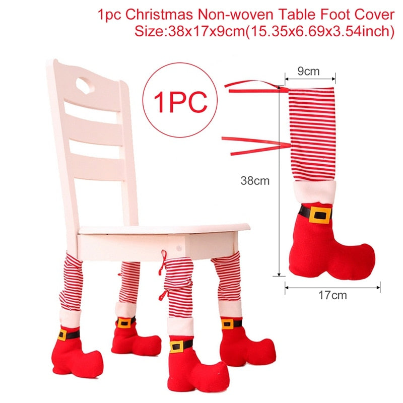 Christmas Gift PATIMATE Christmas Chair Foot Cover Merry Christmas Decorations For Home 2021 Christmas Ornaments Navidad Natal Gift New Year