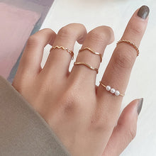 Load image into Gallery viewer, Hiphop/Rock Metal Geometry Circular Punk Rings Set Opening Index Finger Accessories Buckle Joint Tail Ring for Women Jewelry