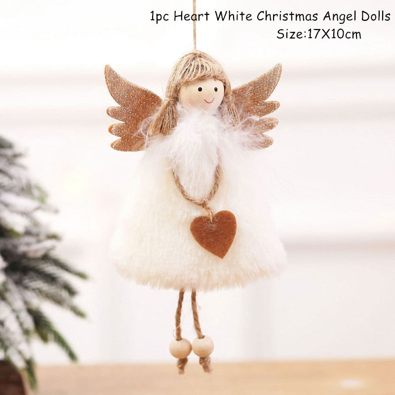 Christmas Gift New Year 2022 Gifts Cute Angel Ski Dolls Navidad Hanging Pendant Christmas Home Decor Xmas Tree Ornaments Noel Natal Decoration