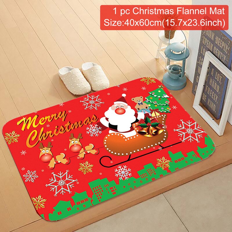 Christmas Gift Christmas Doormat Santa Claus Carpet Merry Christmas Decorations For Home 2021 Xmas Navidad Natal Gifts Happy New Year 2022
