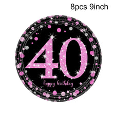 Load image into Gallery viewer, Cheer 40 Black Gold Balloon Happy Birthday 40 Years Balloons 40th Birthday Party Decoration Adults Foil Latex Baloon 40 Birthday