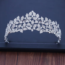 Load image into Gallery viewer, Skhek Diverse Silver Color Gold Crystal Crowns Bride tiara Fashion Queen For Wedding Crown Headpiece Wedding Hair Jewelry Accessories