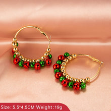 Load image into Gallery viewer, Christmas Earrings Set for Women Girls Red Bells Snowman Earring Green Tree Snowflake Christmas Party Jewelry Friends Gift
