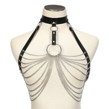Load image into Gallery viewer, Goth Leather Body Harness Chain Bra Top Chest Waist Belt Witch Gothic Punk Fashion Metal Girl Festival Jewelry Accessories
