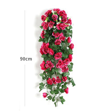 Load image into Gallery viewer, Skhek  Artificial Flower Rattan Fake Plant Vine Decoration Wall Hanging Roses Home Decor Accessories Wedding Decorative Wreath