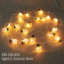 Load image into Gallery viewer, Christmas Gift 2M Santa Claus Christmas Tree LED String Lights Garland Snowflakes Christmas Decoration For Home Fairy Light New Year Christmas