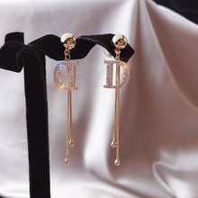 Load image into Gallery viewer, Skhek  2022 New Fashion Korean Oversized White Pearl Drop Earrings For Women Bohemian Golden Round Zircon Wedding Earrings Jewelry Gift