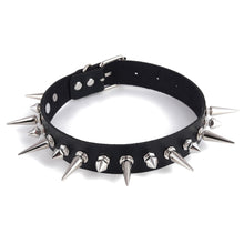 Load image into Gallery viewer, Emo Spike Choker Punk Collar Goth Necklace Fashion Vegan Leather Belt Chocker  Accessories Harajuku Gothic  Jewelry Halloween