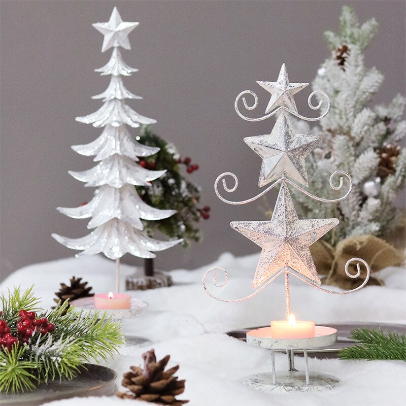New Nordic Style Candle Holder Christmas Decorations Wedding Hotel Restaurant DIY Party Wrought Iron Candle Holder Decoration