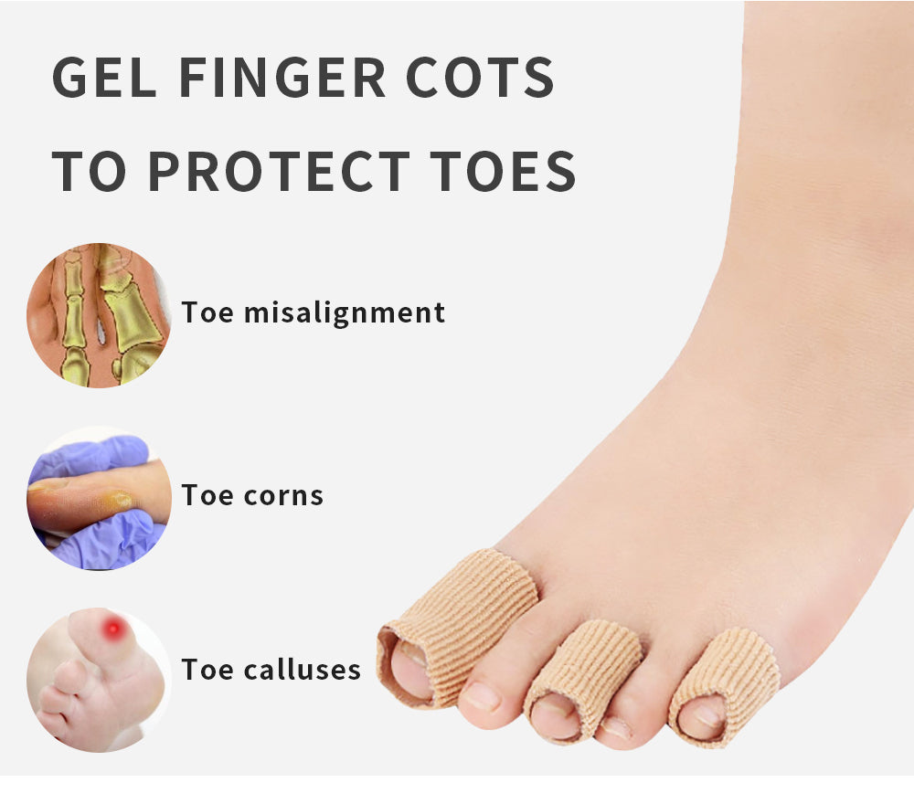 SKHEK Fabric Toe Separator Finger Protector Applicator Corn Callus Remover Bunion Corrector Pedicure Tools Pain Relief Tube Foot Care