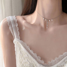 Load image into Gallery viewer, 925 Sterling Silver Peach Heart Choker Necklace Clavicle Chain Short Choker Necklace For Women Fine Jewelry Brithday Gift