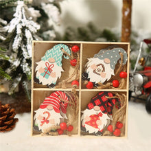Load image into Gallery viewer, Christmas Gift 12pcs Xmas Christmas Tree Pendants Decorations Wooden craft 2022 New Year Christmas Decorations for Home DIY Kids Gifts