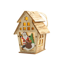 Load image into Gallery viewer, Christmas Wooden Luminous Wooden House Creative Assembly Small House Luminous Color Pendant DIY Party Shop Decoration