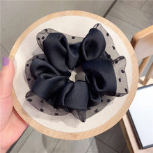 Load image into Gallery viewer, 1Pc Women Hair Bands Hair Accessories Chiffon Scrunchies for Girls Lace Dot Hair Tie Elastics Bezel Women Ponytail Headbands