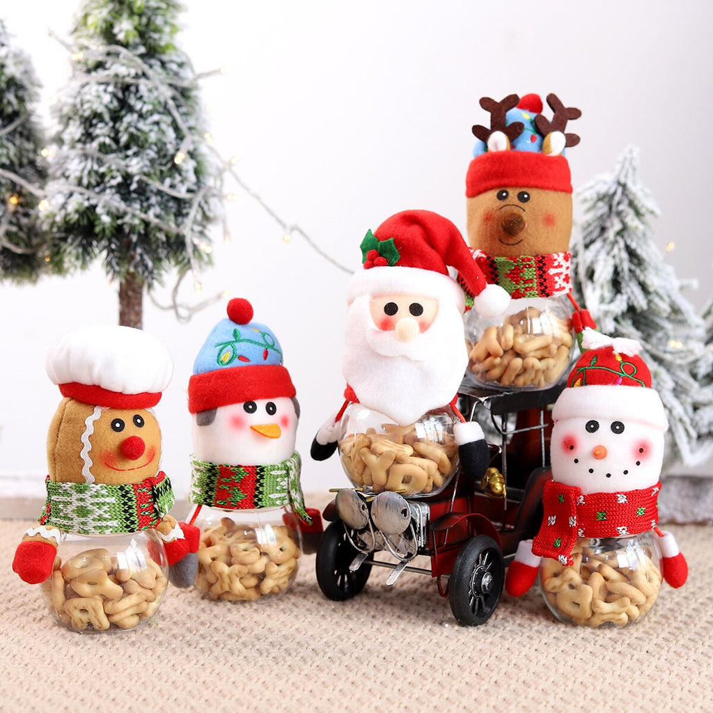 Christmas Gift Christmas Candy Jar Santa Claus 2021 Christmas Decorations For Home Merry Cristmas Ornament Xmas Navidad Noel Gift New Year 2022