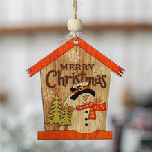 Load image into Gallery viewer, Christmas Gift 1pcs Creative House Christmas Wooden Pendants Xmas Tree Ornaments DIY Wood Crafts Home Christmas Party Decoration Kids Gift 2021