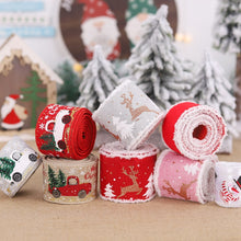Load image into Gallery viewer, Christmas Gift Christmas Burlap Fabric Ribbon Ornament Merry Christmas Decoration For Home 2021 Xmas Gifts Noel Navidad Happy New Year 2022