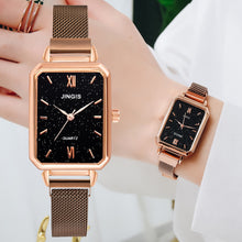 Load image into Gallery viewer, Christmas Gift Watch For Women Magnetic Starry Sky Clock Luxury Women Watches Fashion Rectangular Dial Female Quartz Wristwatches Reloj Mujer