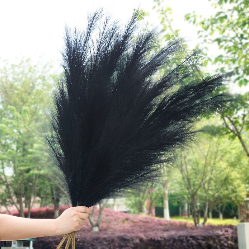 1pc 120cm Artificial Pampas Grass Bouquet Vase Wedding Party Home Garden Decoration Plant Real Touch Fake Flower Reed Christmas