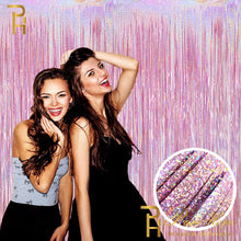 Load image into Gallery viewer, Birthday Party Backdrop Wedding Decoration Shimmer Curtains Glitter Fringe Tinsel Foil Curtain Adult Kids Photo Booth Rain Drape
