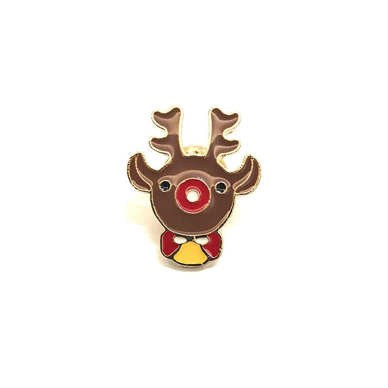 Christmas Gift Small Cute Cartoon Santa Claus Snowman Elk Christmas Tree Brooches for Women And Men Painting Oil Christmas Brooches Jewelry