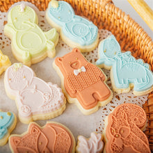 Load image into Gallery viewer, 1set Animal Embossed Mold Cookies Cutter Biscuit Stamp Fondant Cake Halloween Easter Pastry Maker for Wedding Baking Decor Tools