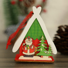 Load image into Gallery viewer, Hot-selling Christmas Decorations Innovative Color Luminous Wooden House Home Decoration Children&#39;s Wooden Toys Christmas Gifts
