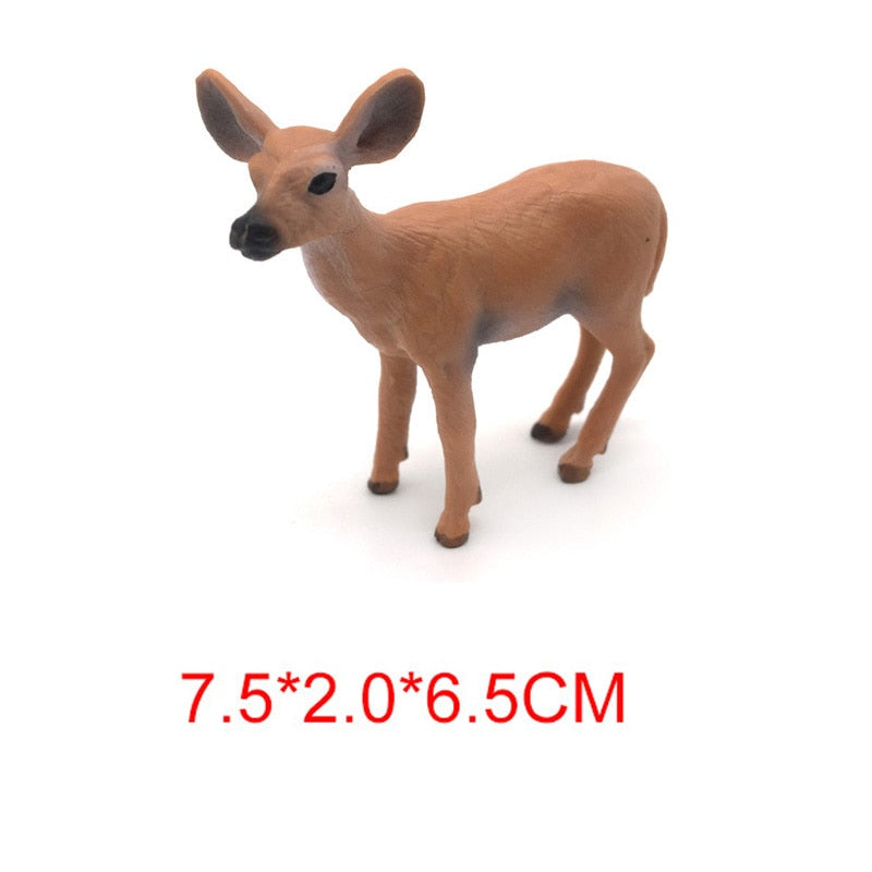 Fall Decor PVC Wild White-tailed Reindeer  Crafts Fashion Simulation Home Party Decoration Cute 1pc HOT Static Decor Deer Figure