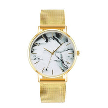 Load image into Gallery viewer, Christmas Gift Fashion Rose Gold Mesh Band Creative Marble Female Wrist Watch Luxury Women Quartz Watches Gifts Relogio Feminino Drop Shipping