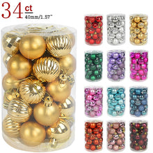 Load image into Gallery viewer, 34pcs 4cm Christmas Tree Decorations Balls Bauble Xmas Party Hanging Ball Ornaments Christmas Decorations for Home New Year Gift