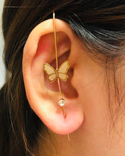 Load image into Gallery viewer, Bohemian Wedding Ear Wrap Crawler Hook Earring Crystal Stud Earrings for Woman Lightning Zirconia Climber Earrings Jewelry Gift