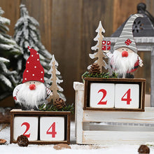 Load image into Gallery viewer, Christmas Gift Wooden Calendar Decoration Christmas Table Ornaments Merry Christmas Decoration for Home Navidad 2021 Xmas Gifts New Year 2022